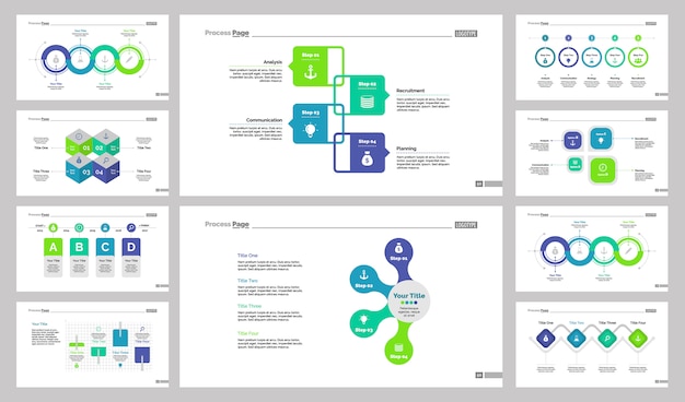 Ten Management Slide Templates Set