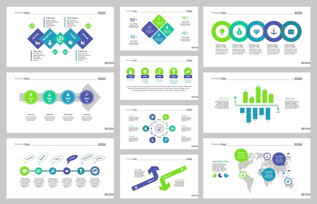 Ten Management Slide Templates Set