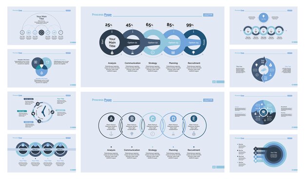 Ten Management Slide Templates Set