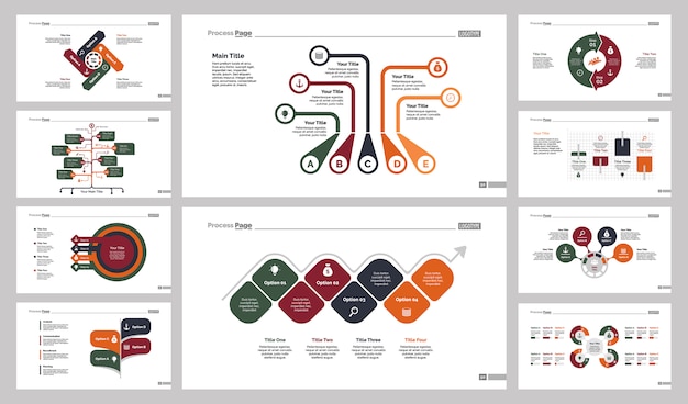 Ten Workflow Slide Templates Set