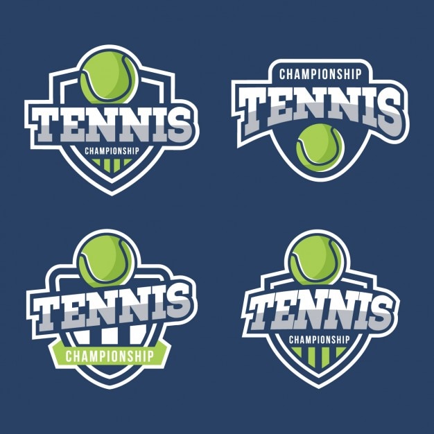 Free vector tennis badges collection