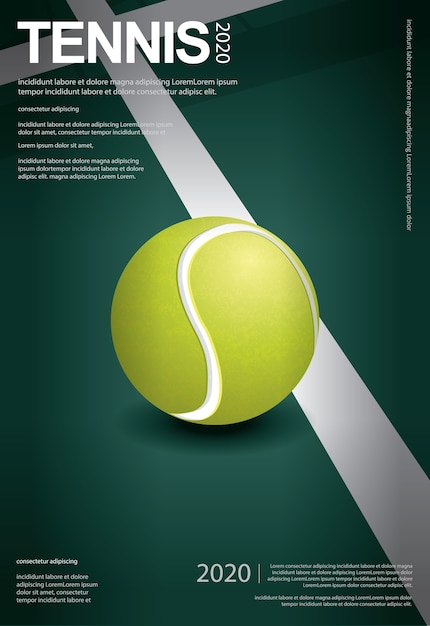 Illustrazione del manifesto del campionato di tennis