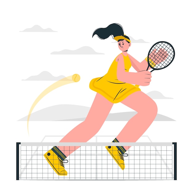 Illustrazione del concetto di tennis