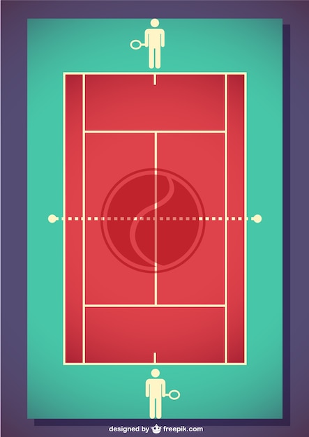 Free vector tennis court