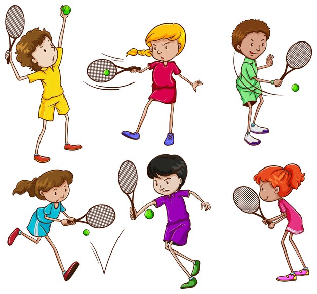 Free vector tennis