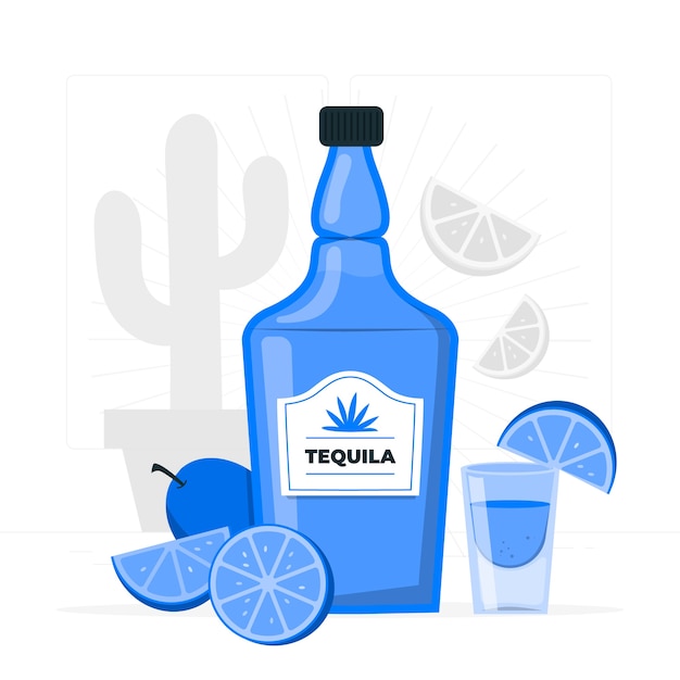 Free vector tequila concept illustration