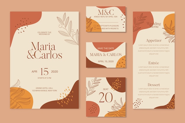 Terracotta wedding stationery