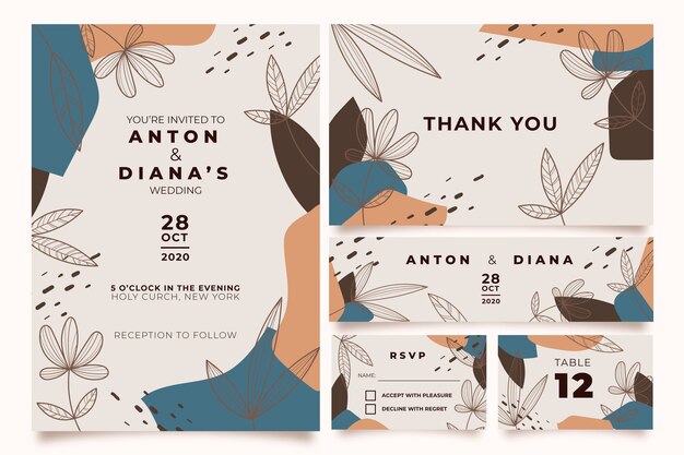 terracotta wedding stationery