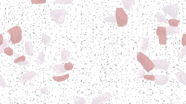 Free vector terrazzo seamless pattern background in pastel pink