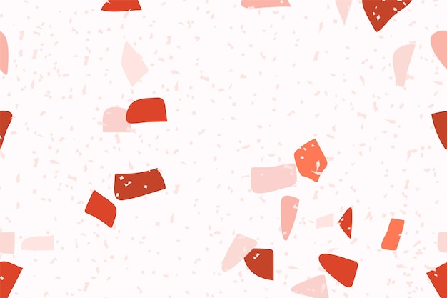 Terrazzo seamless pattern background in pink and red