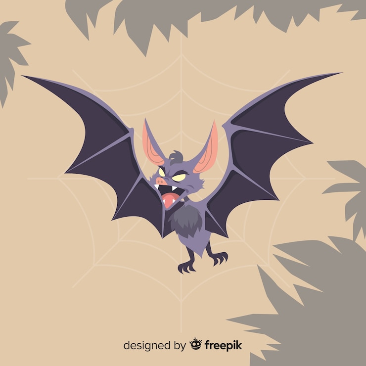 Free Vector terrific hand drawn halloween bat