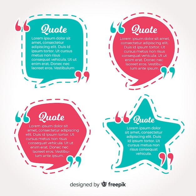 Free vector testimonial in speech bubble shape