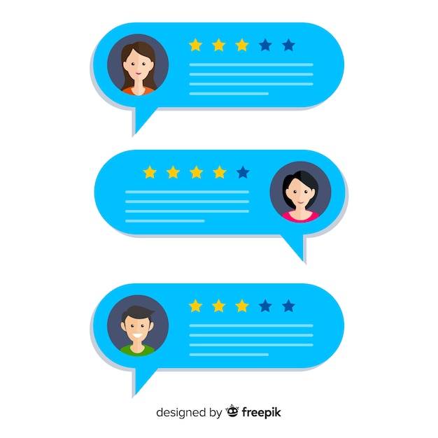 Free vector testimonial with speech bubble concept