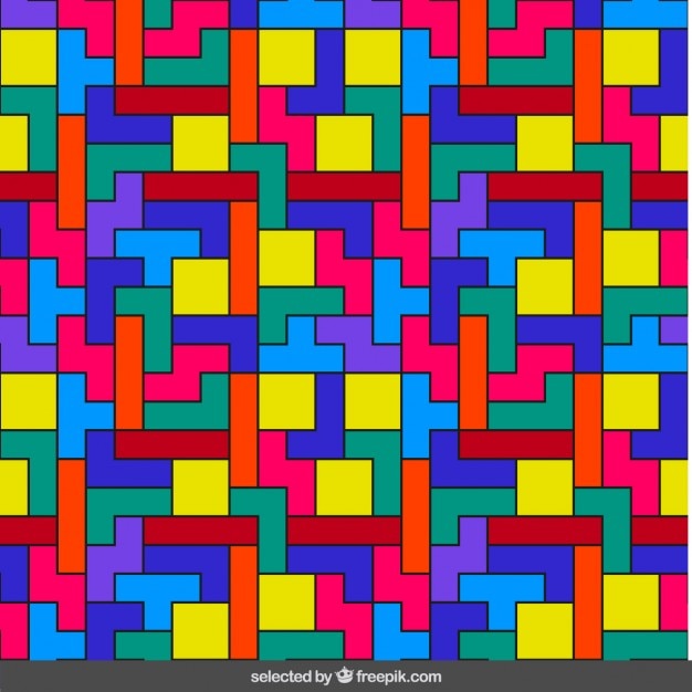 Vettore gratuito tetris modello colorato