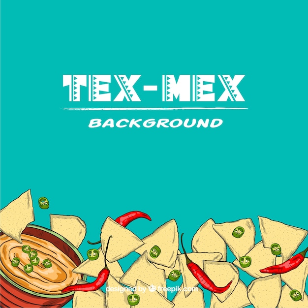 Free Vector tex mex food background