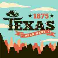 Free vector texas city lettering