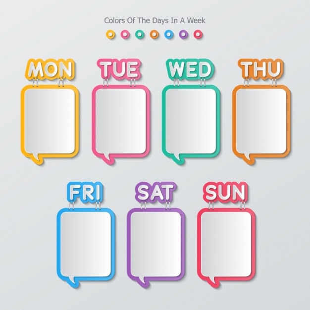 Free vector text bubbles square shaped in a calendar