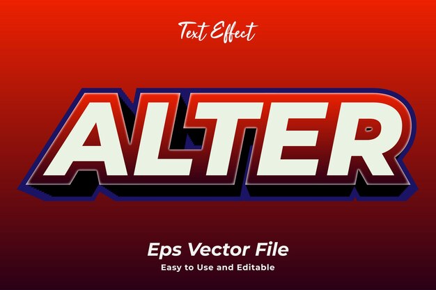 Text effect alter easy to use and editable premium vector Premium Vector