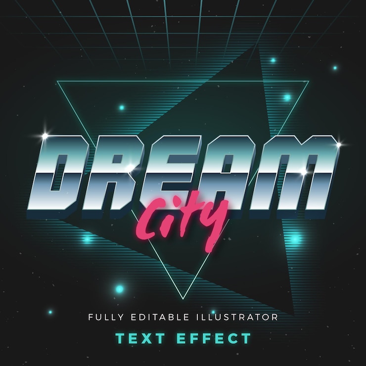 Free Vector text effect neon concept