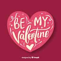 Free vector text inside heart valentine background