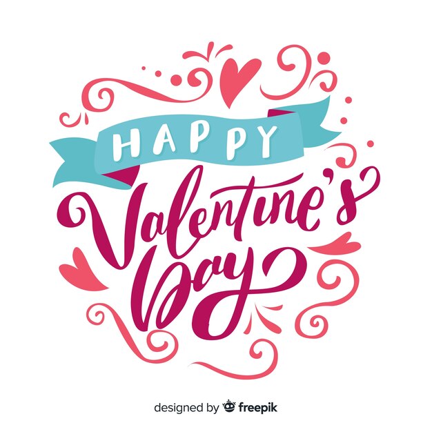 Text and ornaments valentine background