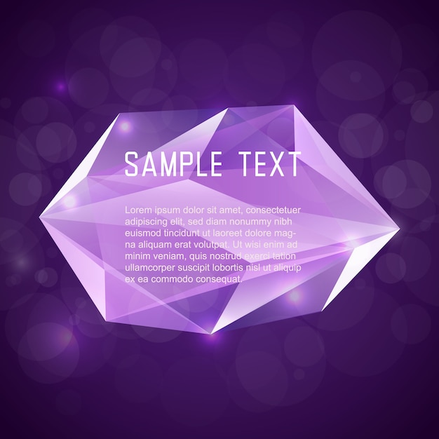 Free vector text template on a jewel