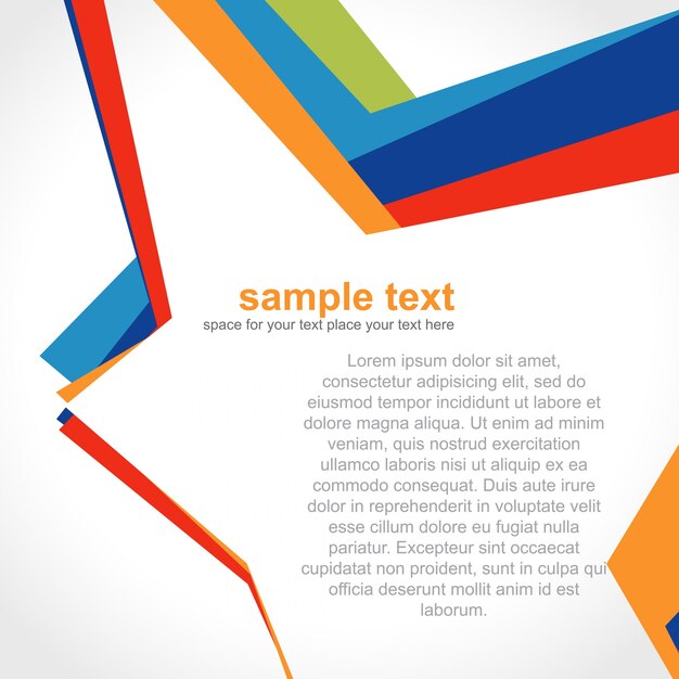 Text template with star design