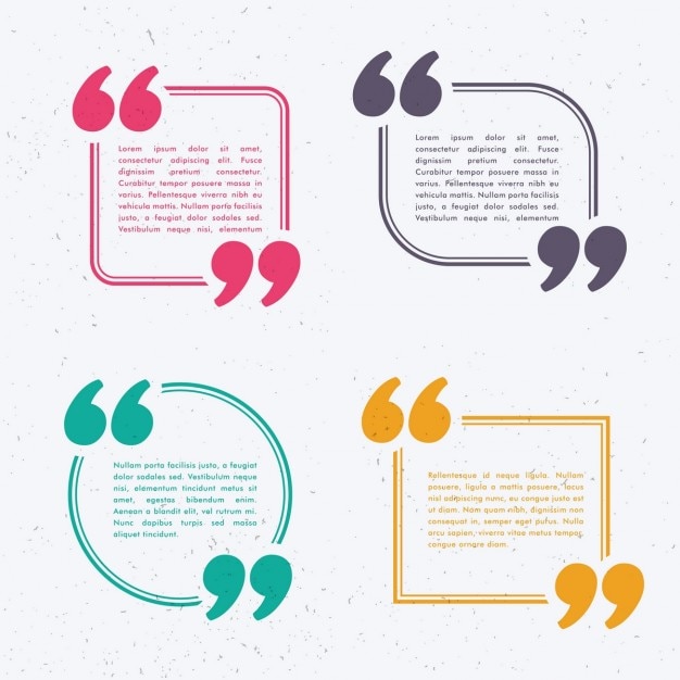 Text templates with colored frames