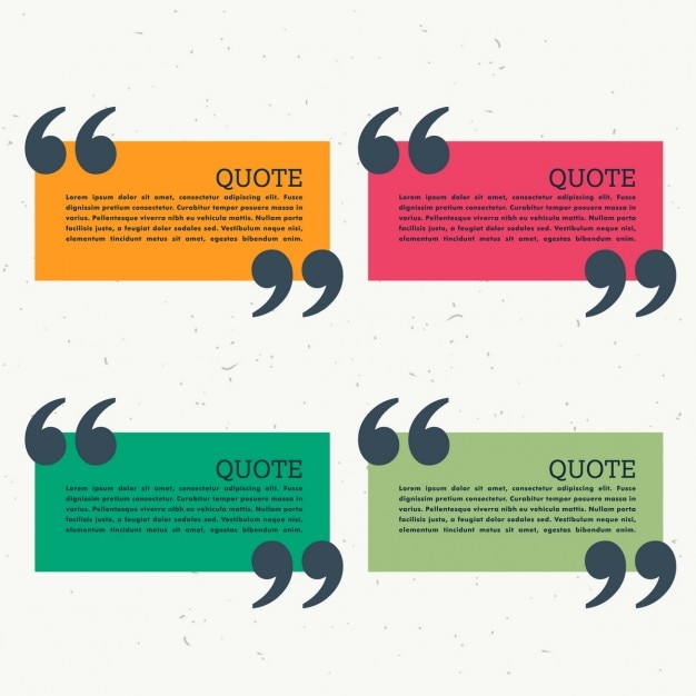 Text templates with colorful shapes