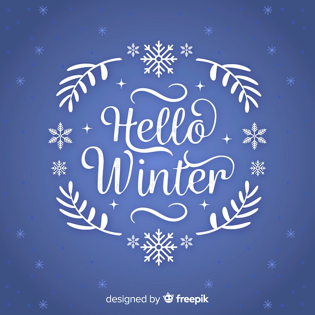 Text winter wreath background