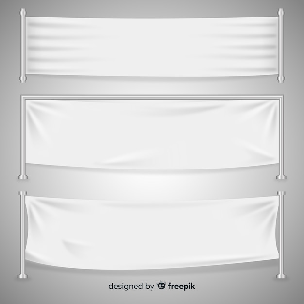 Free vector textile signboard banner