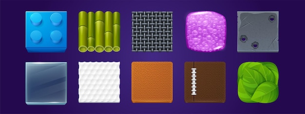 Texture samples game ui app icons square buttons