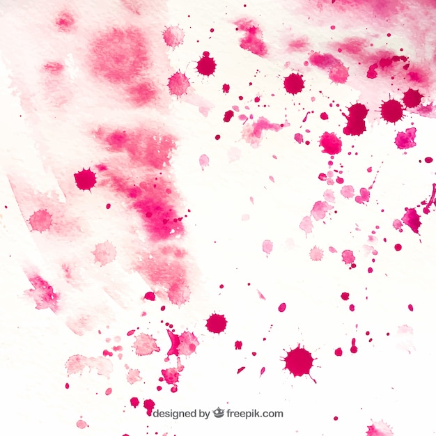 Textured paper with pink watercolor stains 