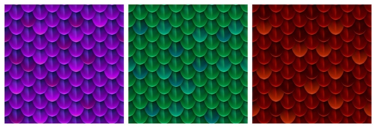 Free Vector textures of dragon scale snake skin