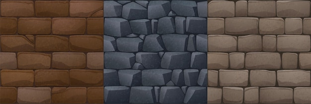 Free vector textures of stone bricks walls