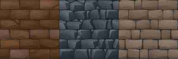 Free vector textures of stone bricks walls