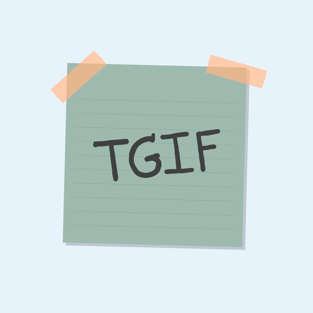 TGIF note illustration