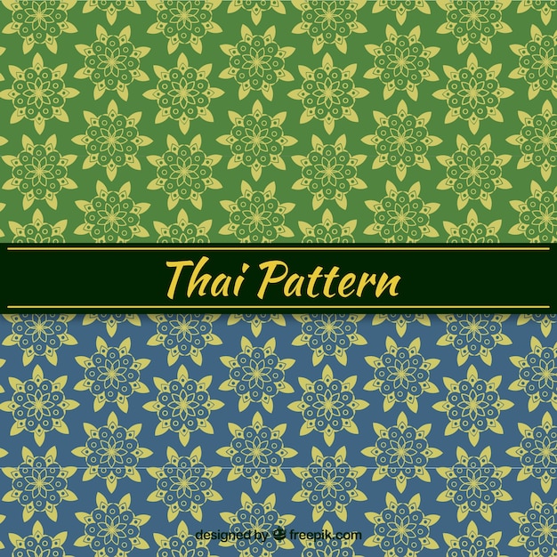 Free vector thai pattern in flat style