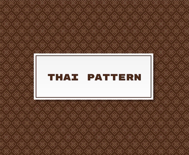 Free Vector thai pattern traditional illustration