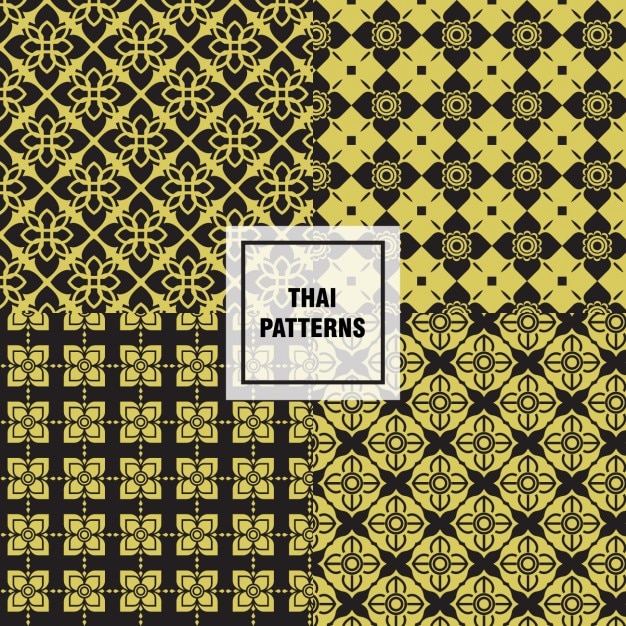 Free vector thai patterns collection