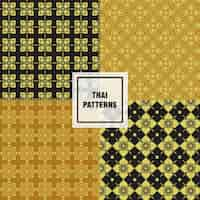 Free vector thai patterns collection