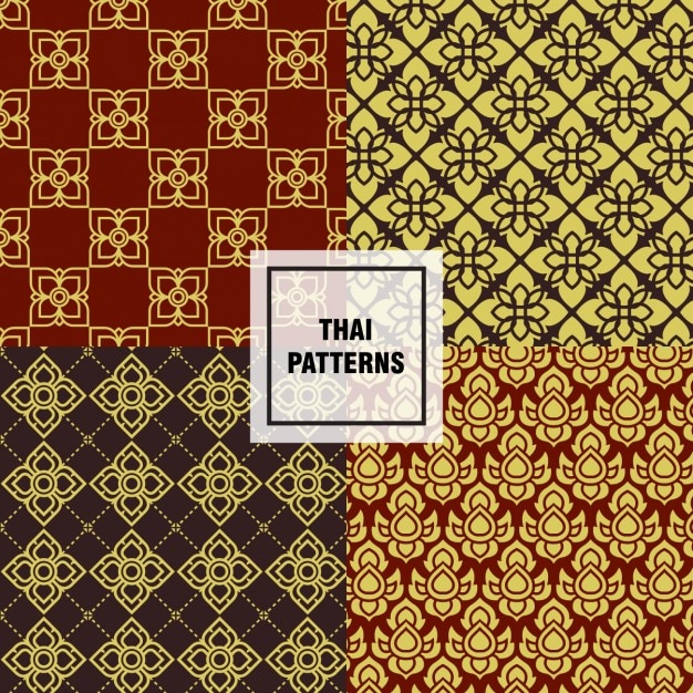 Free vector thai patterns set