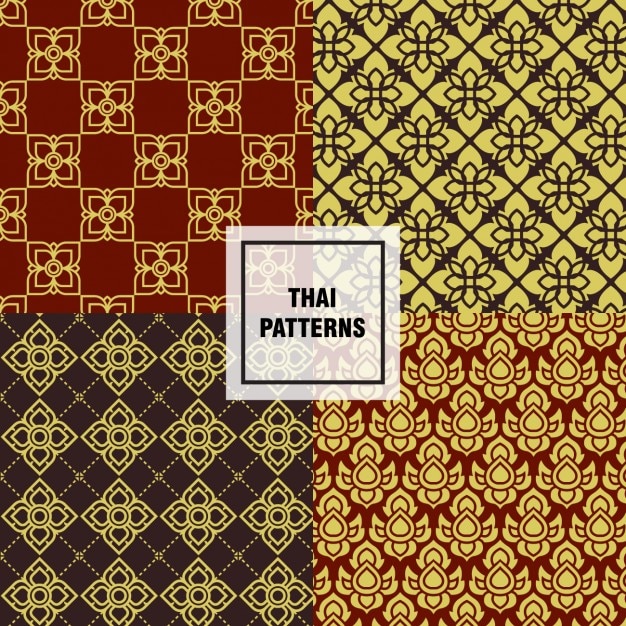 Free Vector thai patterns set