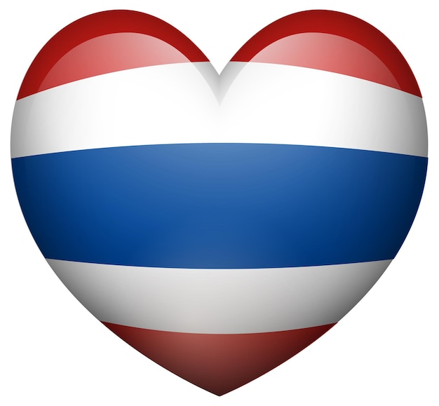 Thailand flag in heart shape