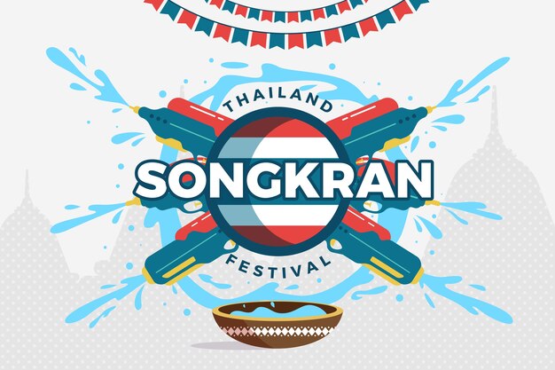 Thailand songkran festival background