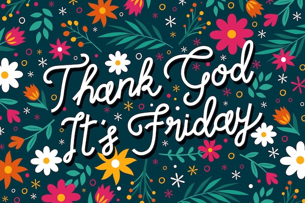 Free vector thank god it's friday background