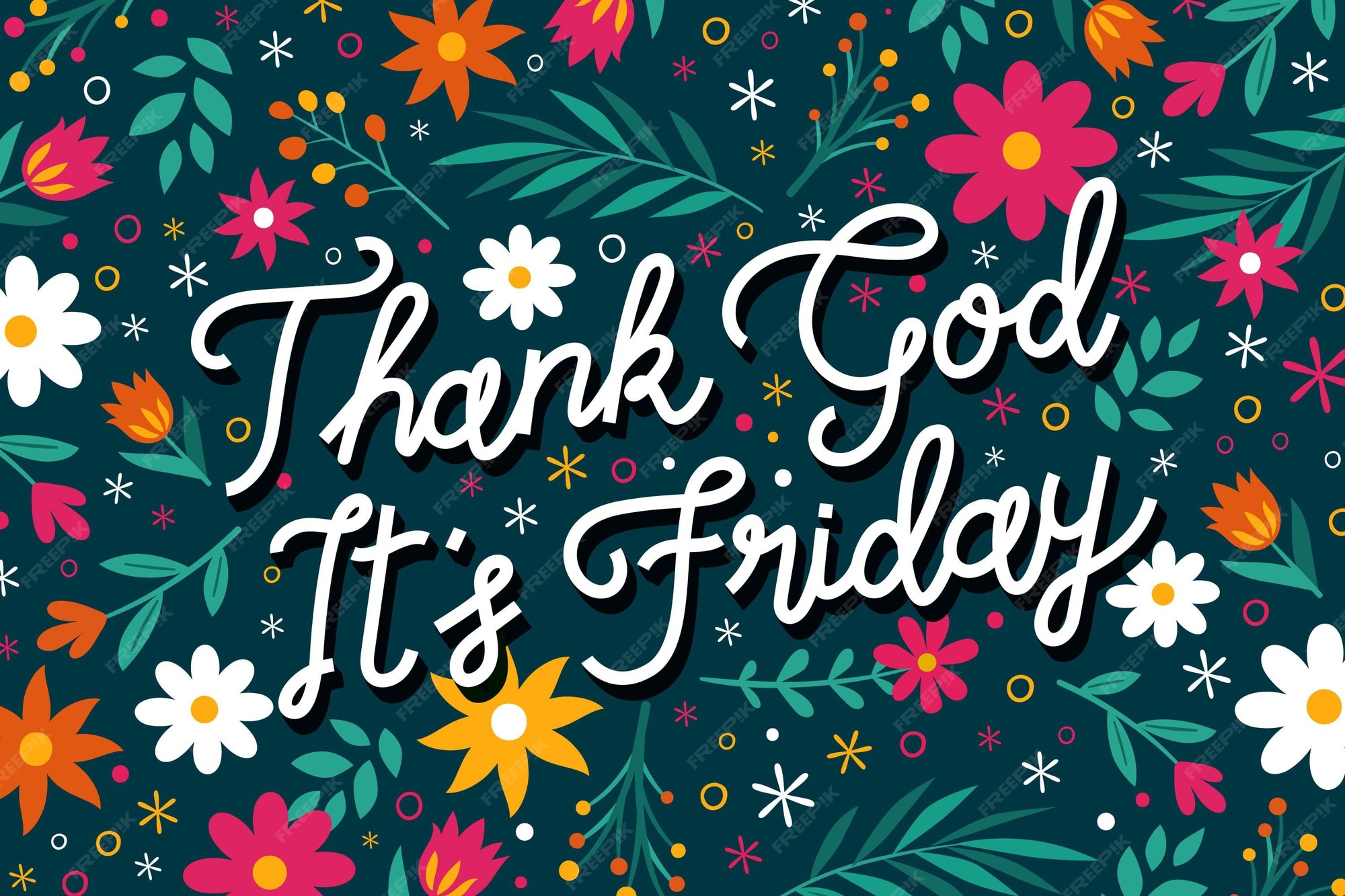 Free Vector Thank god it's friday background