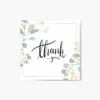 Free vector thank you card