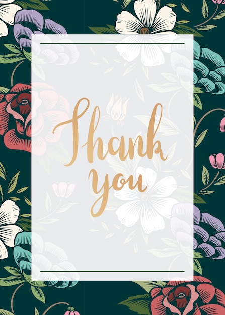 Free vector thank you card