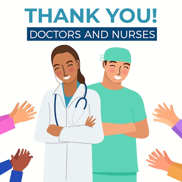 Thank you doctors and nurses design